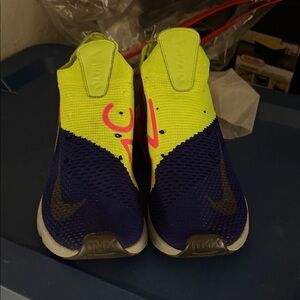 Nike Neon Yellow and Blue Athletic Shoes